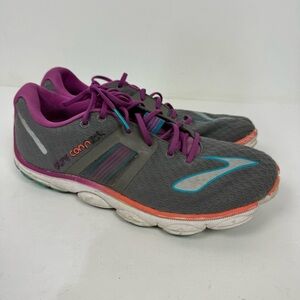 Brooks Pure Connect Grey & Purple Athletic Shoes Running